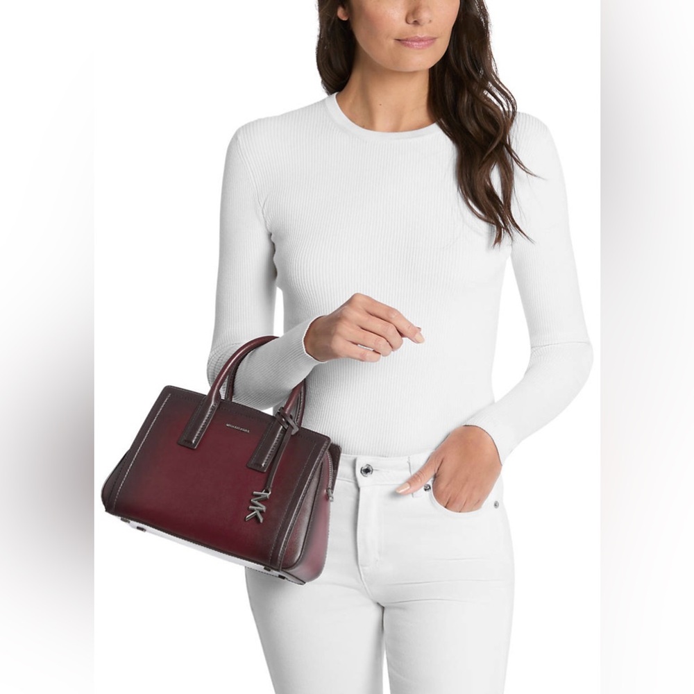 Michael Kors Laila oxblood Satchel - Picture 12 of 13